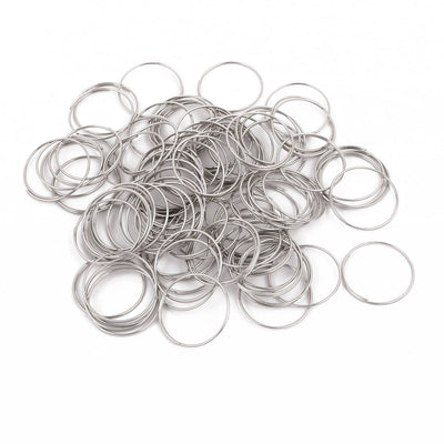 Harfington Uxcell 100pcs 20mm Outer Diameter Chandelier Connector Steel Ring O-ring Silver Tone