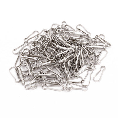 uxcell Uxcell 100 Pcs Chandelier Connectors Buckle Chrome Tone 15mm Long for Fastening Crystal