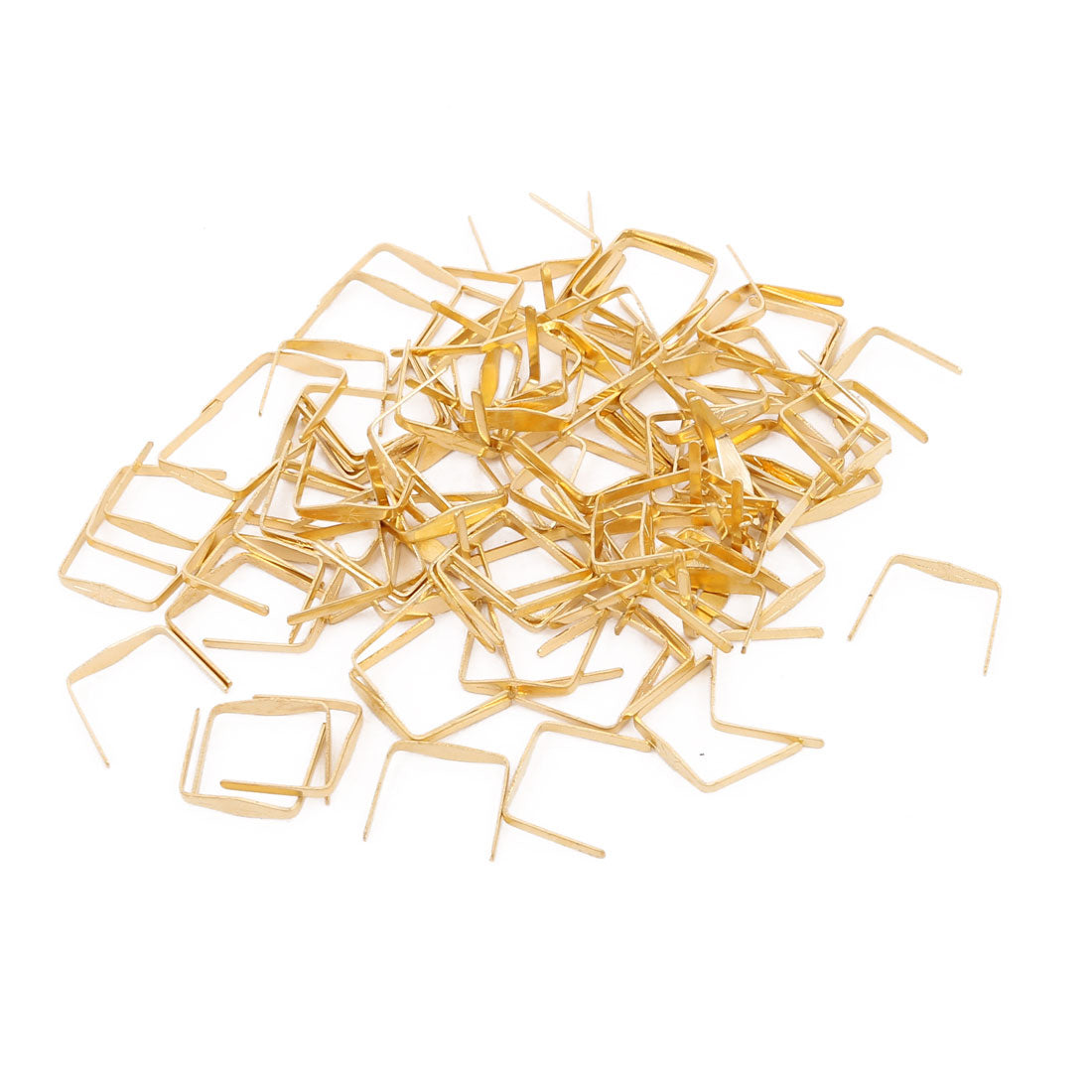 uxcell Uxcell 100 Pcs Chandelier Connectors Buckle 12mm Width Gold Tone for Fastening Crystal
