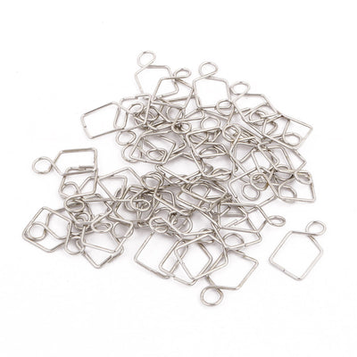 Harfington Uxcell 50Pcs 10mm Wide Chandelier Connector Clip Chromium Tone for Fastening Crystal