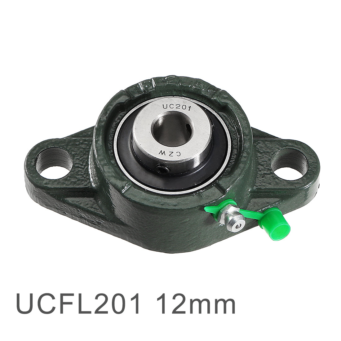 Uxcell Uxcell Pillow Block Bearing UCFL201 12mm Dia Mounted Bear Two Boltflange Cast Hosing