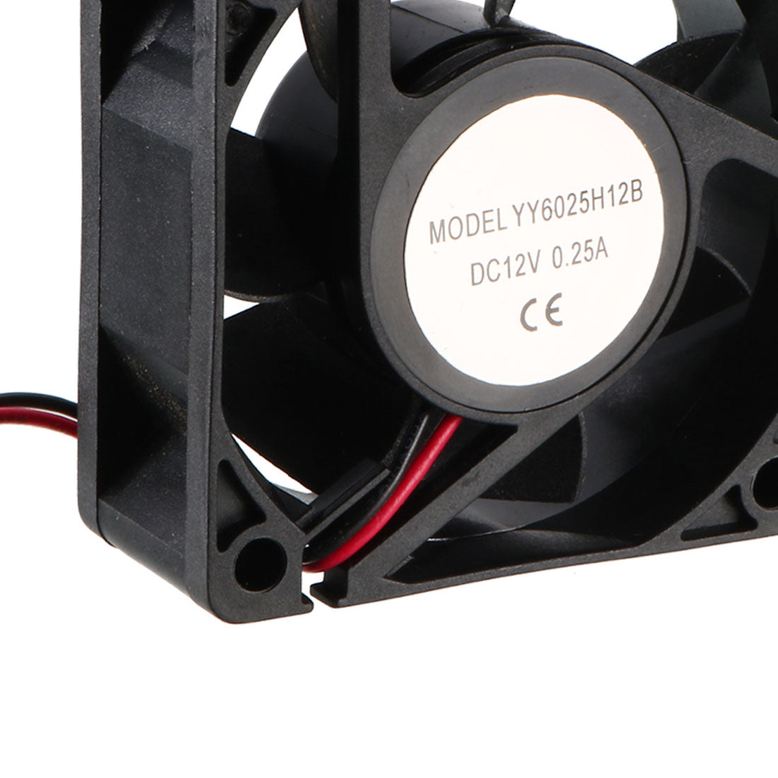 60mm x 60mm x 25mm 12V DC Cooling Fan Long Life Dual Ball Bearings PC ...