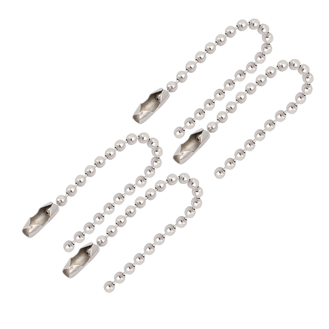 uxcell Uxcell Stainless Steel Bead Ball Chain Keychain 2.4mm by 3 Inches 4pcs