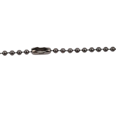 Harfington Uxcell 10pcs 2.4mm Dia Metal Beaded Connector Ball Key Chain 4inch Length Black