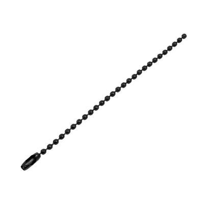 Harfington Uxcell 6Pcs Black Metal Bead Clasp Ball Connector Chain Keychain 2.4mm Dia 10cm Length