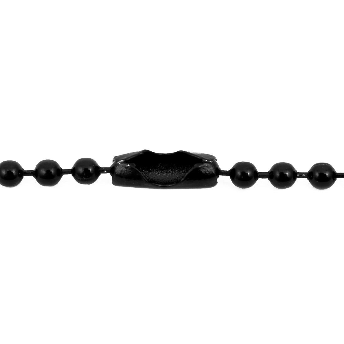 uxcell Uxcell 6Pcs Black Metal Bead Clasp Ball Connector Chain Keychain 2.4mm Dia 10cm Length