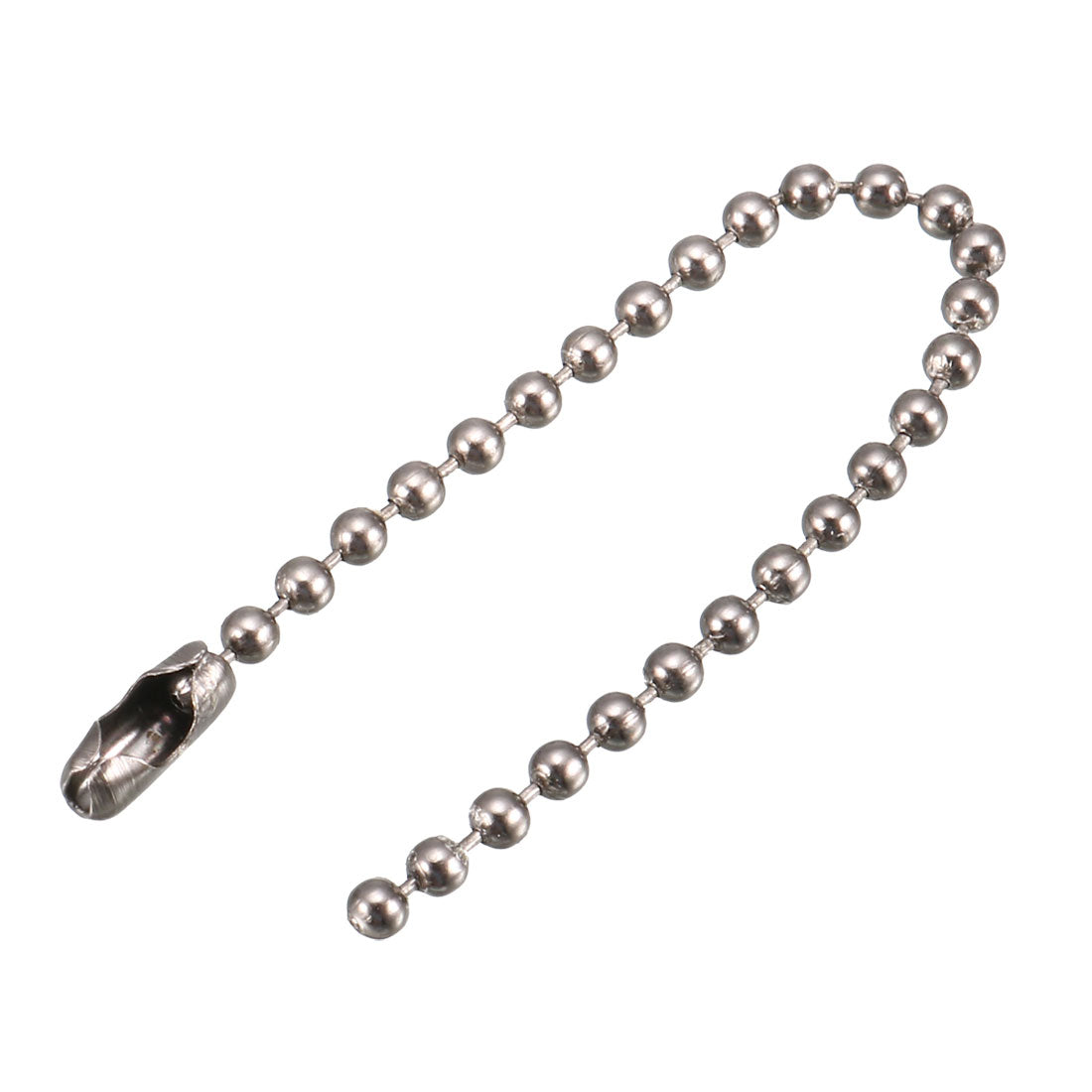 uxcell Uxcell 10Pcs Metal Bead Clasp Ball Connector Chain Keychain 2.4mm Dia 10cm Length