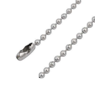 Harfington Uxcell Stainless Steel 304 Bead Ball Chain Keychain 2.4mm by 4 Inches 10pcs