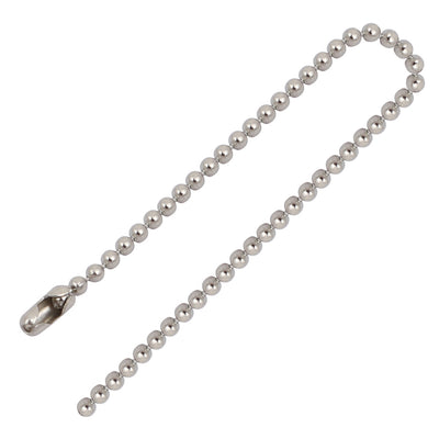 Harfington Uxcell 8Pcs Stainless Steel Clasp Chain Ball Keychain Silver Tone 1.5mm Dia 8cm Length