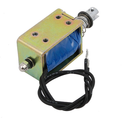 Harfington Uxcell DC12V 1A 10mm Stroke 15N Force Push Pull Type Frame DC Solenoid Electromagnet Magnet JF-0837B