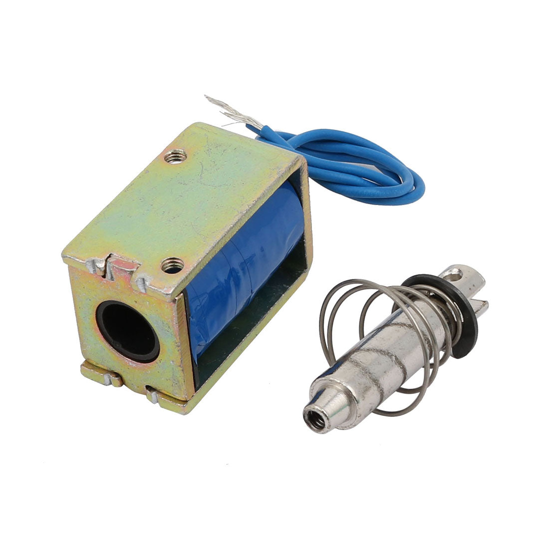 uxcell Uxcell DC24V 400mA 10mm Stroke 25N Force Pull  Type Frame DC Solenoid Electromagnet Magnet JF-1039