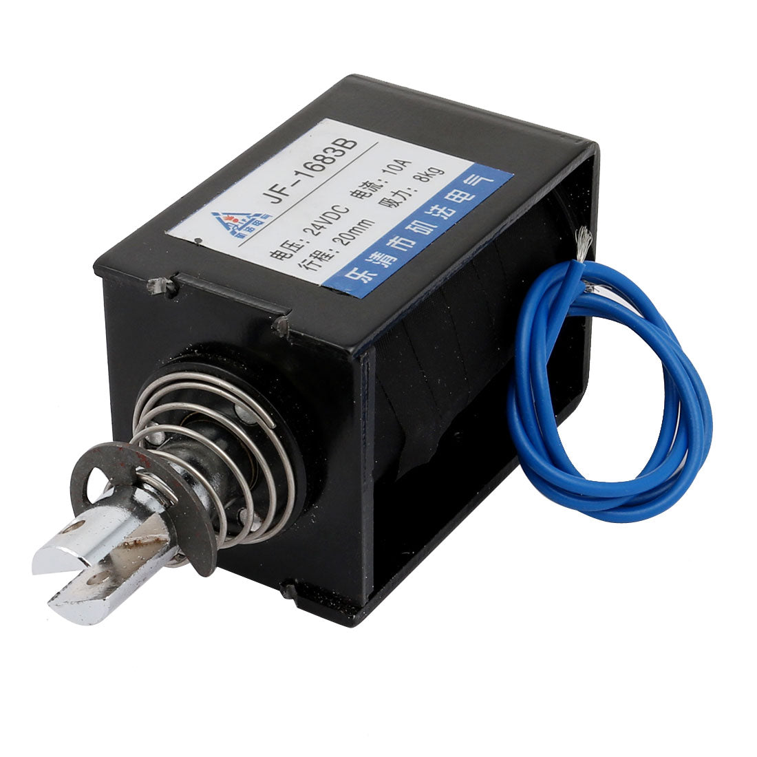 uxcell Uxcell DC24V 10A 20mm Stroke 8kg Force Push Pull Type Frame DC Solenoid Electromagnet Magnet JF-1683B