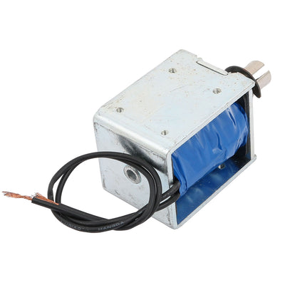 Harfington Uxcell JF-1250 DC12V 360mA 10mm/60N Push Pull Type Electromagnet Solenoid Opened Frame