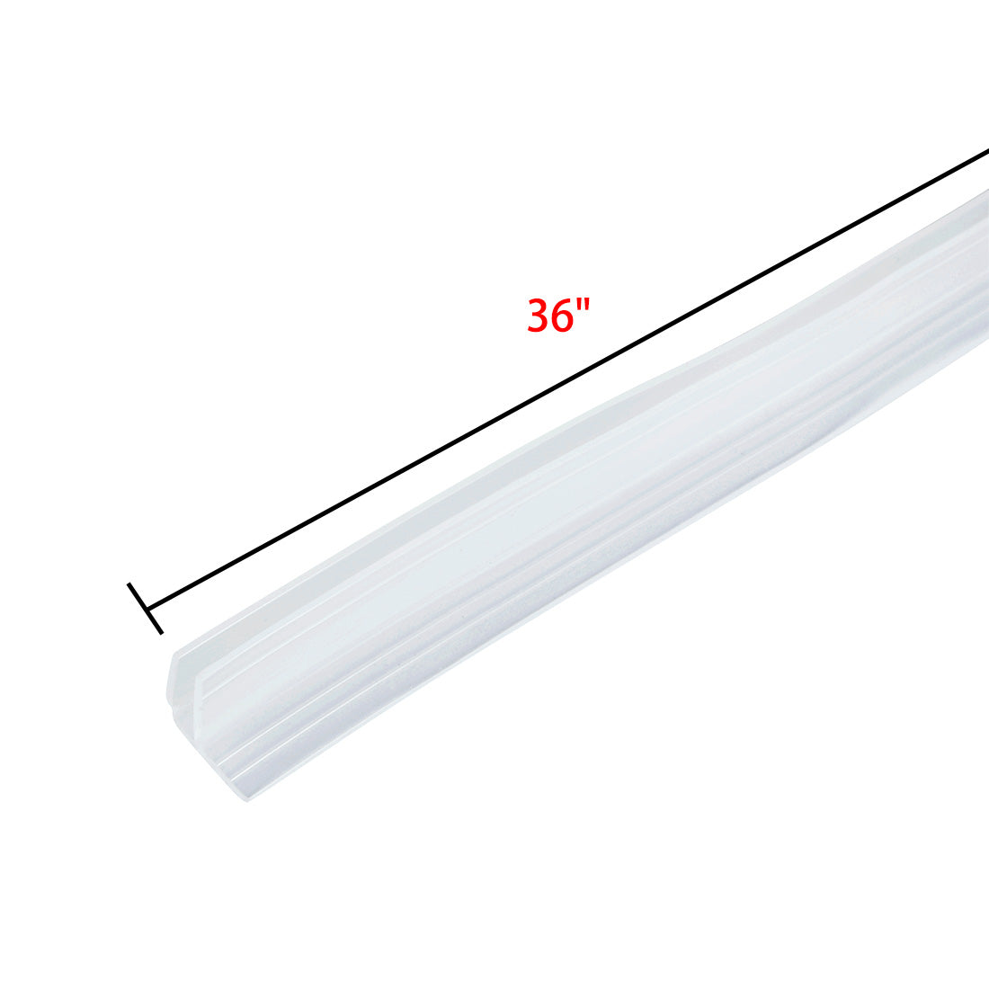 uxcell Uxcell 36-inch F Shaped Frameless Window Shower Door Seal Clear for 6mm (approx 1/4-inch) Glass