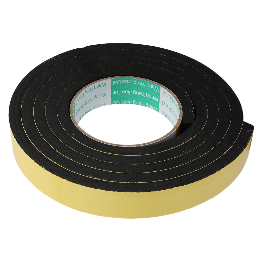 uxcell Uxcell 2pcs 25mm Wide 8mm Thick Single Sided Sealing Shockproof Sponge Tape Black 2M Long