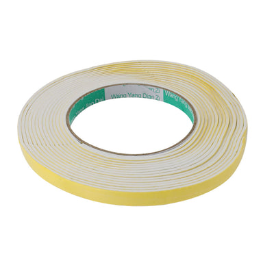 Harfington Uxcell 10mm Width 2mm Thickness Single-side Sealed Sponge Tape White 16.4ft Length