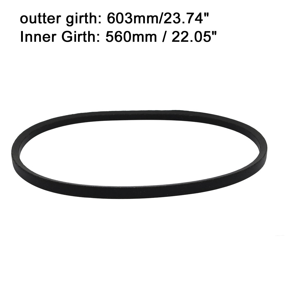 uxcell Uxcell O-560 Rubber Transmission Drive Belt V-Belt 10mm Wide 6mm Thick for Washing Machine