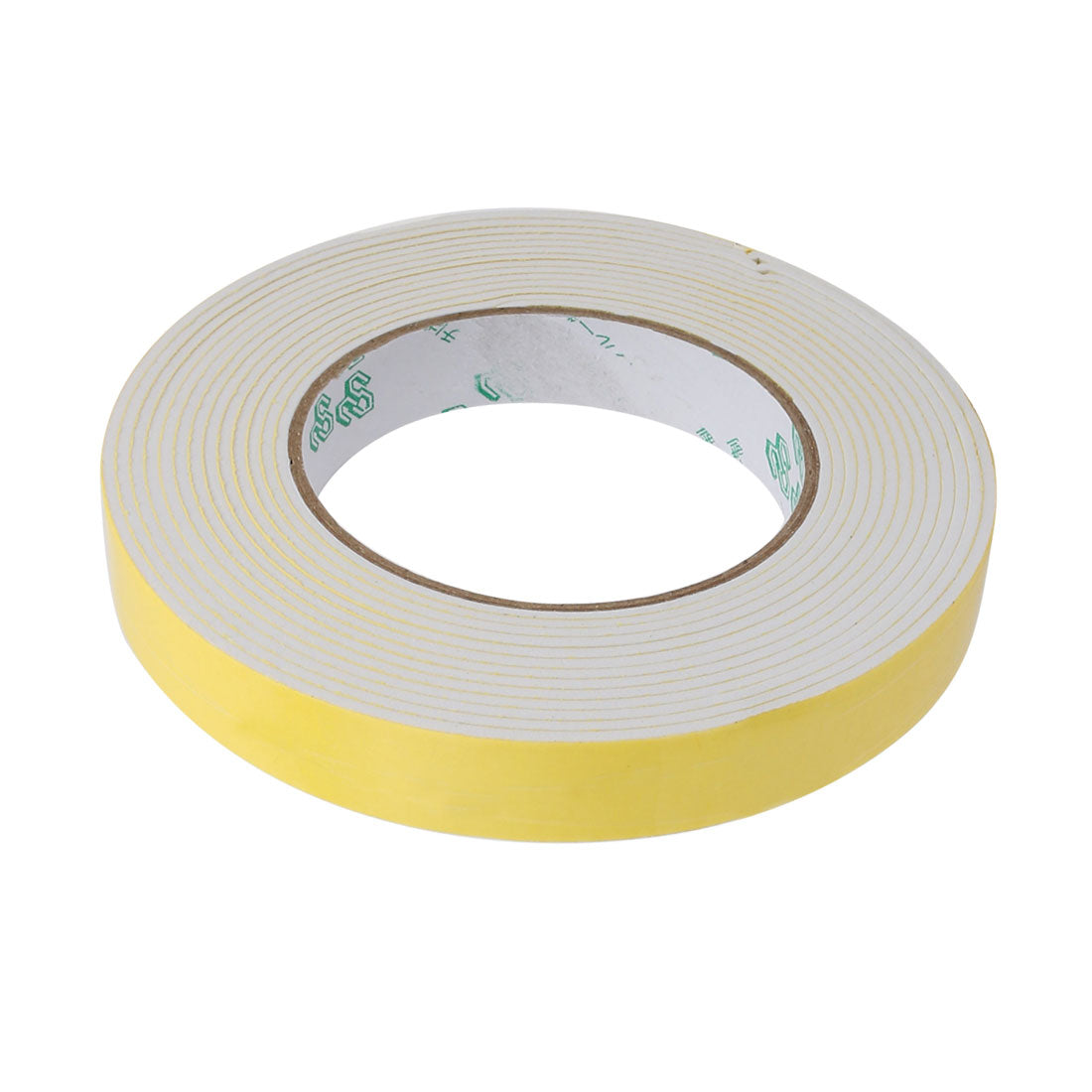 uxcell Uxcell 15mm Width 2mm Thick Single Side Sealed Shockproof Sponge Tape White 5M Length