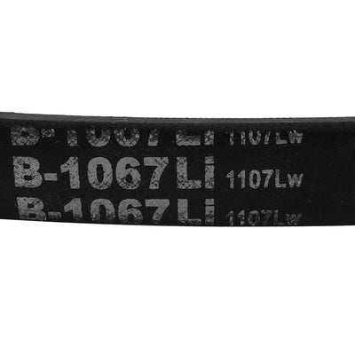 Harfington Uxcell B1067 17mm Wide 11mm Thick Rubber Transmission Drive Belt V-Belt Black