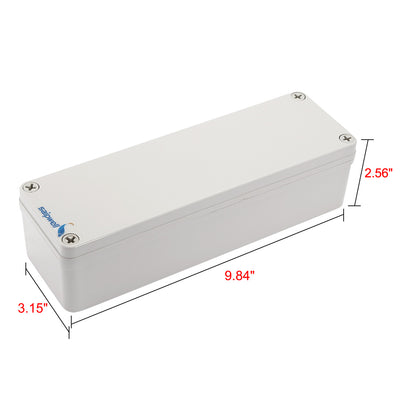 Harfington Uxcell 3.15"*9.84"*2.56" (80mm x 250mm x 65mm) Electronic ABS Plastic DIY Junction Box Enclosure Case Gray IP66