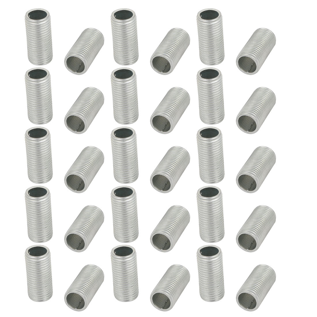 30Pcs M10 Full Threaded Lamp Nipple Straight Pass-Through Pipe ...