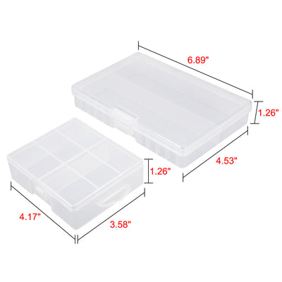 Harfington Uxcell 2pcs Portable 24 AA Battery Storage Box, 48 AA Batteries Protective Container