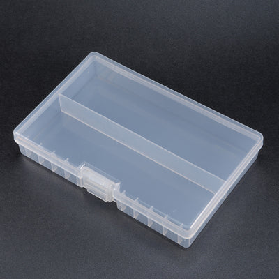Harfington Uxcell Transparent Plastic Rectangle Storage Box Case Holder for AA Batteries