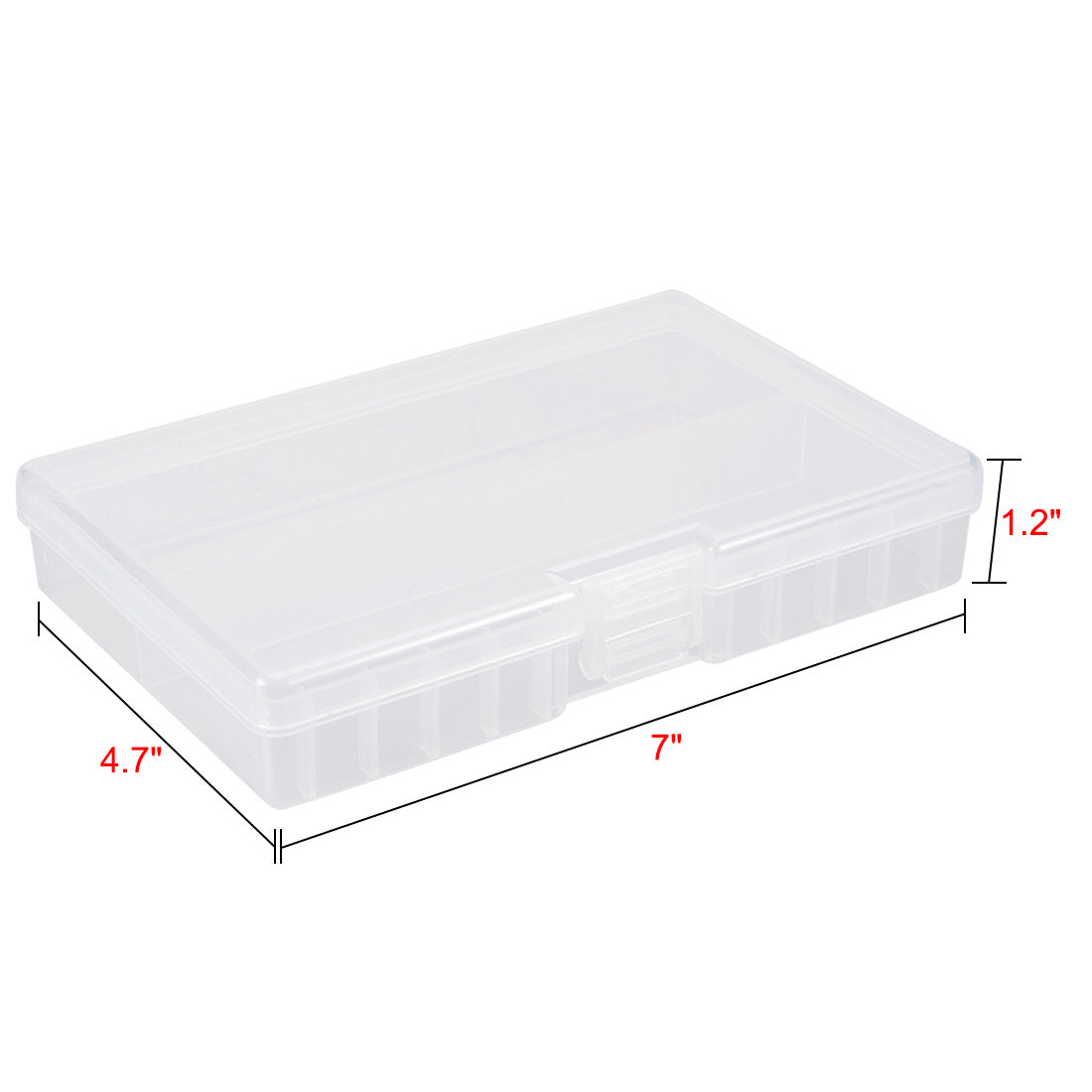 uxcell Uxcell Transparent Plastic Rectangle Storage Box Case Holder for AA Batteries