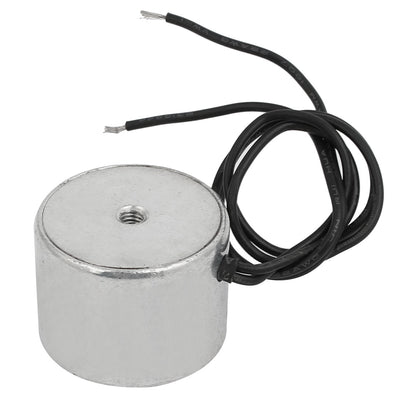 Harfington Uxcell DC12V 10KG Lifting Holding Round Magnet Electromagnet Solenoid 30mm Dia