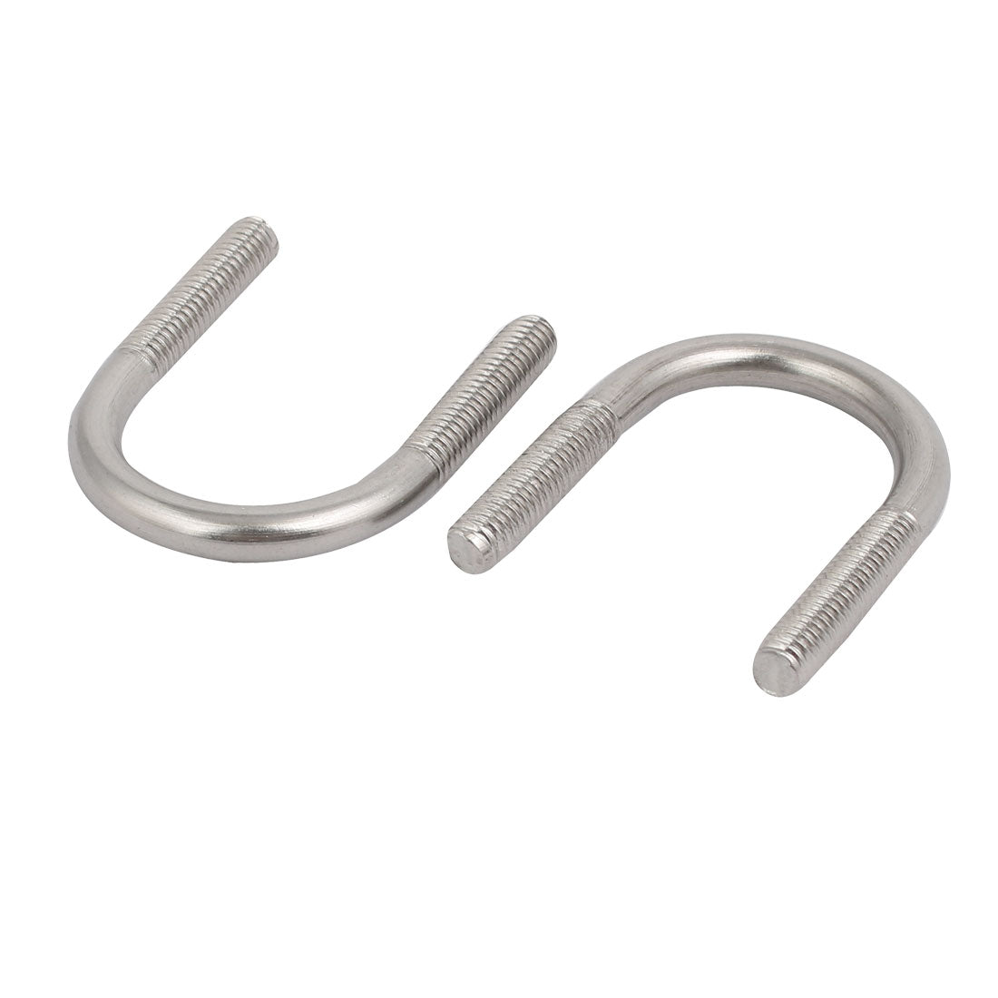 Uxcell 4pcs M6x25mm 304 Stainless Steel Round UBolt w Hex Nut Flat