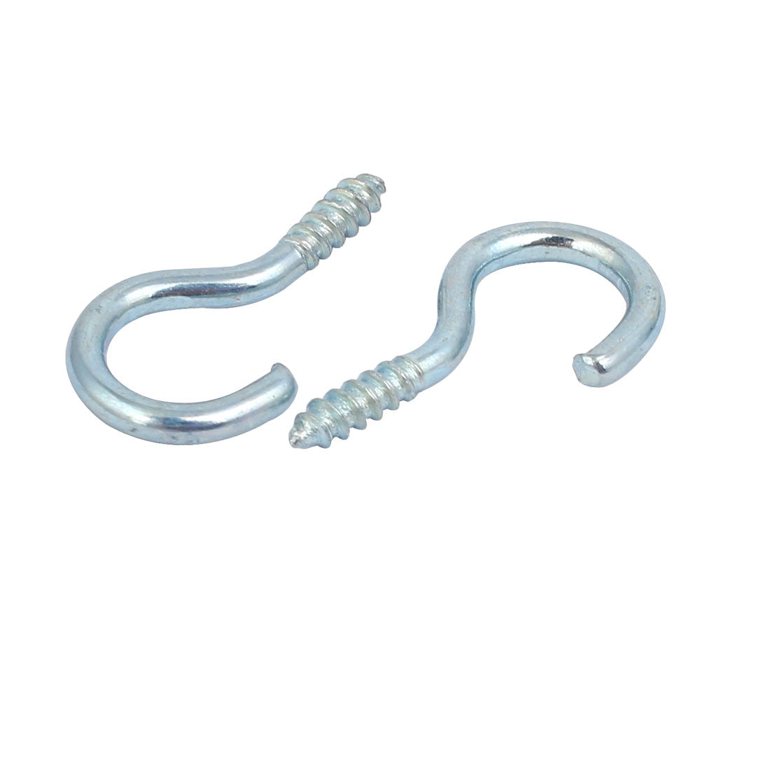 uxcell Uxcell 2.2mm Dia Thread 20mm Length Iron Zinc Plated Self-Tapping Eye Screw Hook 50pcs