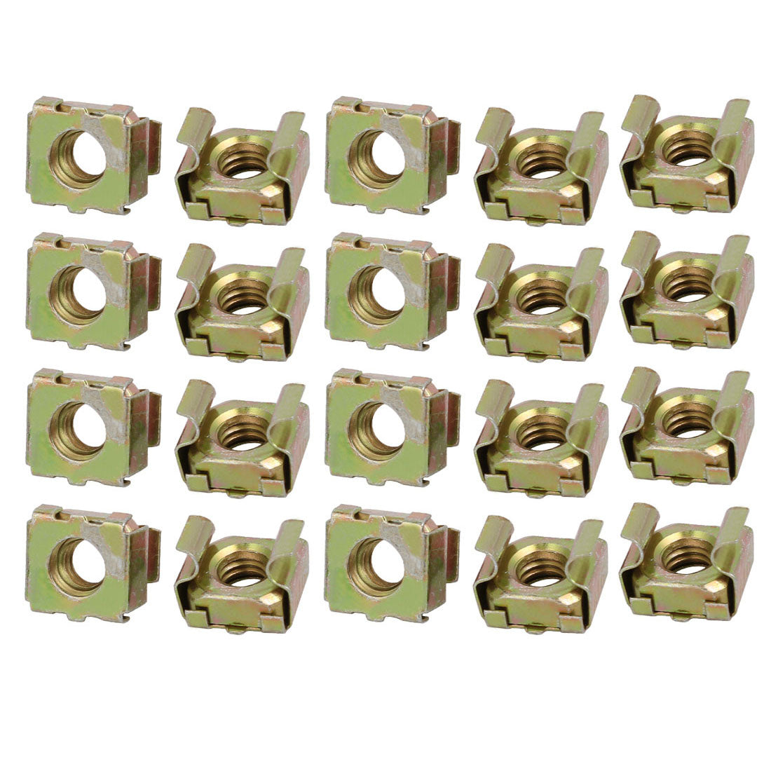 uxcell Uxcell 20pcs M6 65Mn Spring Steel Captive Cage Nut for Server Shelf Cabinet