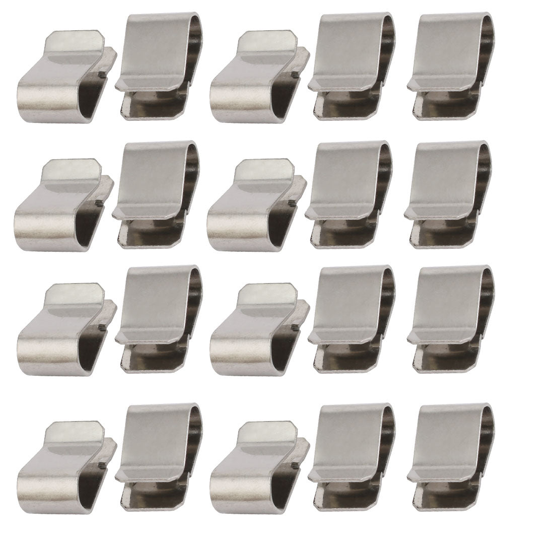 uxcell Uxcell 20pcs Stainless Steel Spring U Clip Silver Tone 21.4mm x 12mm