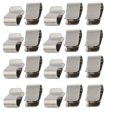 Harfington Uxcell 20pcs Stainless Steel Spring U Clip Silver Tone 21.4mm x 12mm