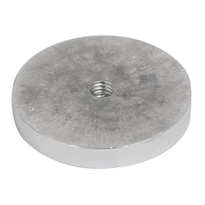 Harfington Uxcell 50mm Diameter 8mm Thickness M8 Thread Aluminum Disc Hardware for Glass Table