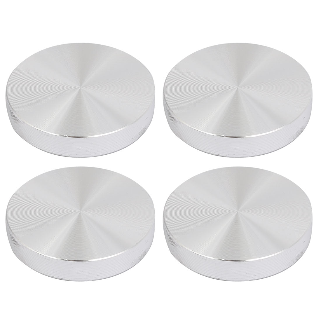 uxcell Uxcell 40mmx8mm M8 Tea Table Glass Top Circle Aluminum Disc Adapter Silver Tone 4pcs