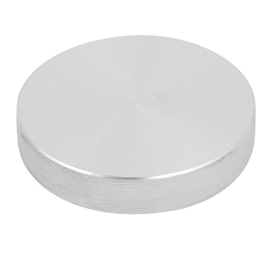 Harfington Uxcell 40mmx8mm M10 Tea Table Glass Top Circle Aluminum Disc Adapter Silver Tone