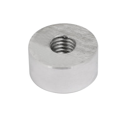 Harfington Uxcell 4pcs 20mm Dia 10mm Thickness M8 Thread Aluminum Disc Hardware for Glass Table