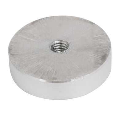 Harfington Uxcell 40mm Diameter 10mm Thickness M8 Thread Aluminum Disc Hardware for Glass Table