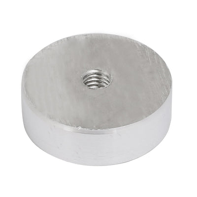Harfington Uxcell 30mm Diameter 10mm Thickness M6 Thread Aluminum Disc Hardware for Glass Table