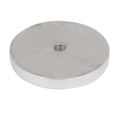 Harfington Uxcell 75mm Diameter 10mm Thickness M10 Thread Aluminum Disc Hardware for Glass Table