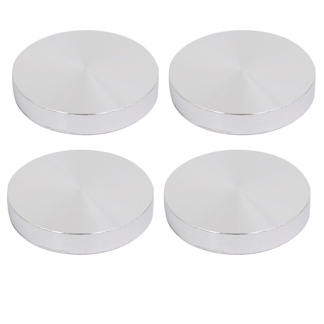 uxcell Uxcell 4pcs 55mm Dia 10mm Thickness M10 Thread Hollow Aluminum Disc Polished Finish