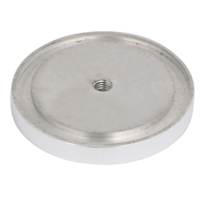 Harfington Uxcell 75mm Diameter 10mm Thickness M8 Thread Hollow Aluminum Disc Polished Finish