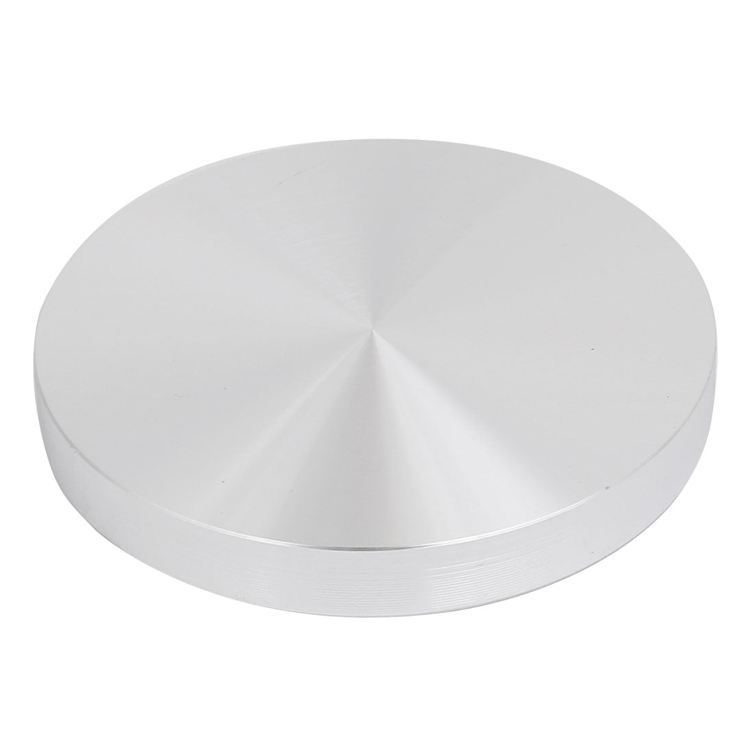 uxcell Uxcell 75mm Diameter 10mm Thickness M8 Thread Hollow Aluminum Disc Polished Finish