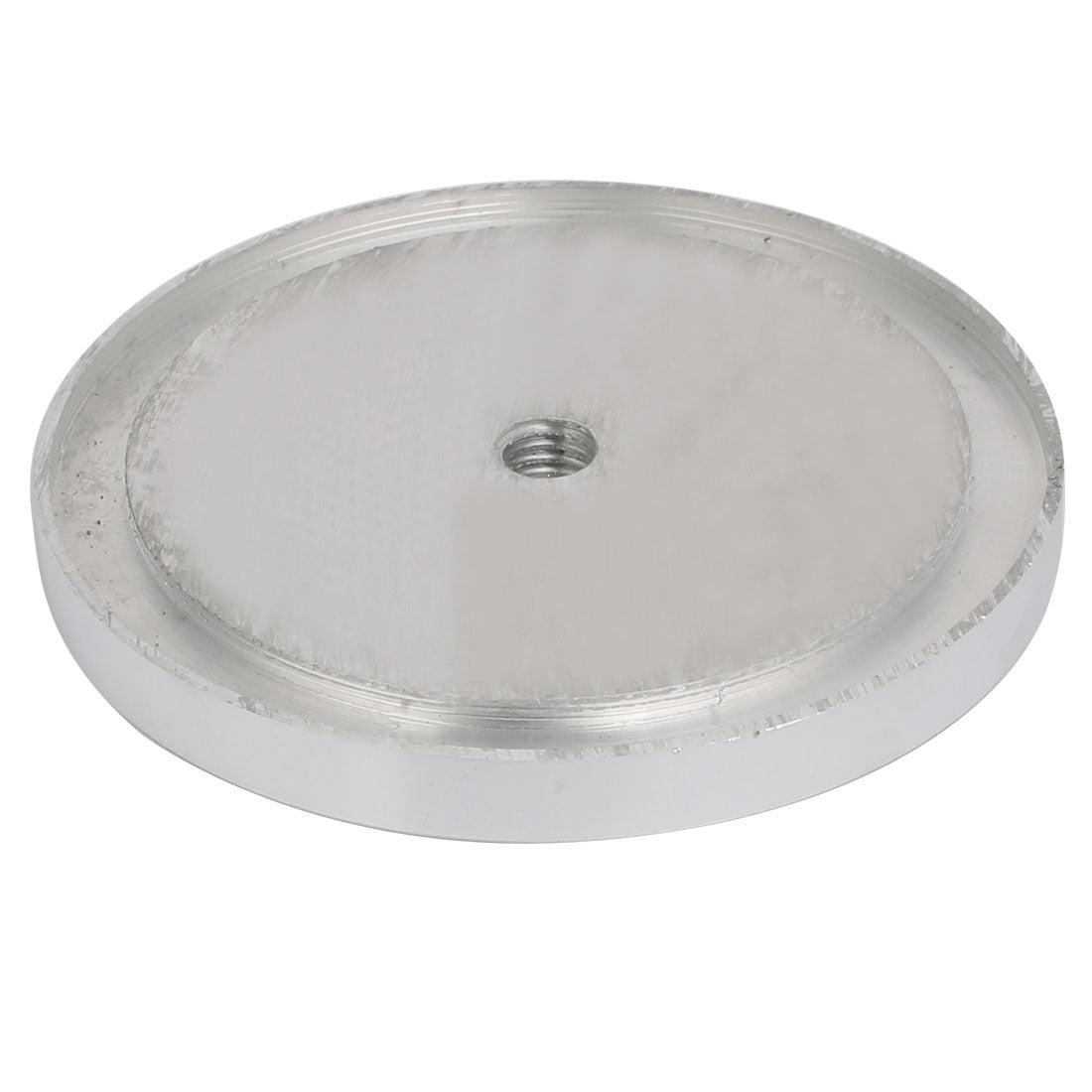 uxcell Uxcell 95mm Diameter 10mm Thickness M10 Thread Hollow Aluminum Disc Polished Finish