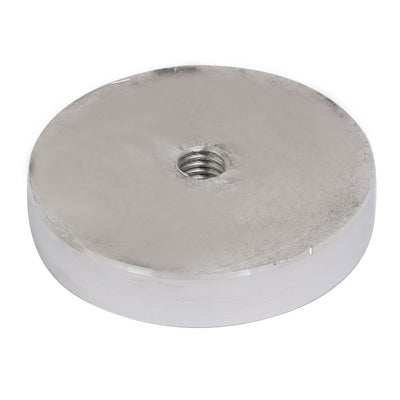 Harfington Uxcell 50mm Diameter 10mm Thickness M8 Thread Aluminum Disc Hardware for Glass Table