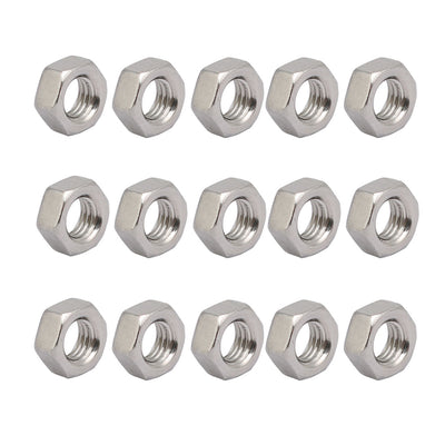 Harfington Uxcell 15pcs M5 x 0.8mm Pitch Metric Thread 201 Stainless Steel Left Hand Hex Nuts