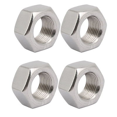 Harfington Uxcell Hex Nuts, M18x1.5 UNF 304 Stainless Steel Thread Hexagon Nut 4pcs