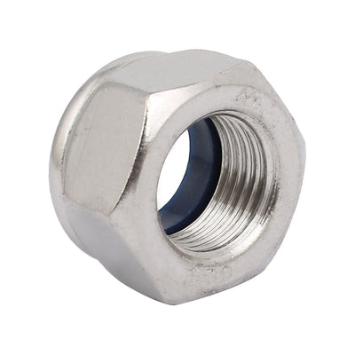 Harfington Uxcell 2pcs M16 x 1.5mm Pitch Metric Fine Thread 304 Stainless Steel Hex Lock Nuts