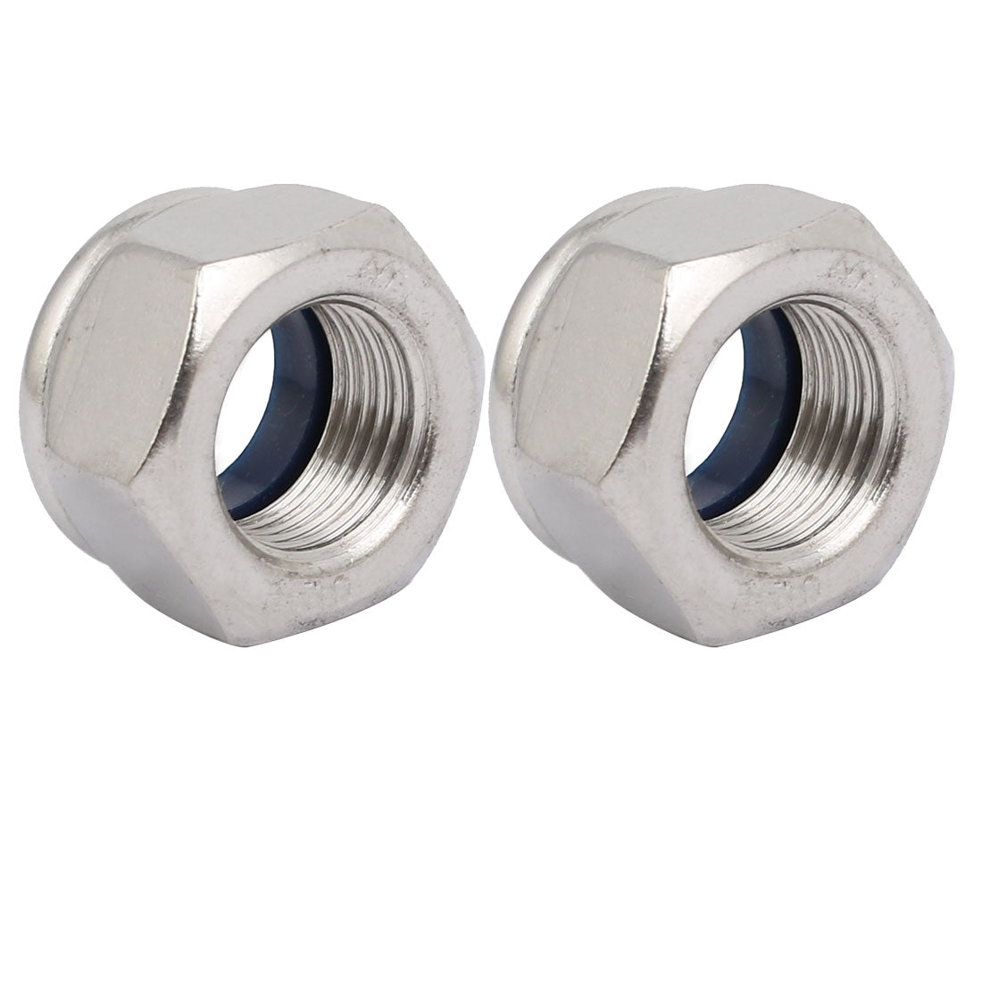 uxcell Uxcell 2pcs M16 x 1.5mm Pitch Metric Fine Thread 304 Stainless Steel Hex Lock Nuts